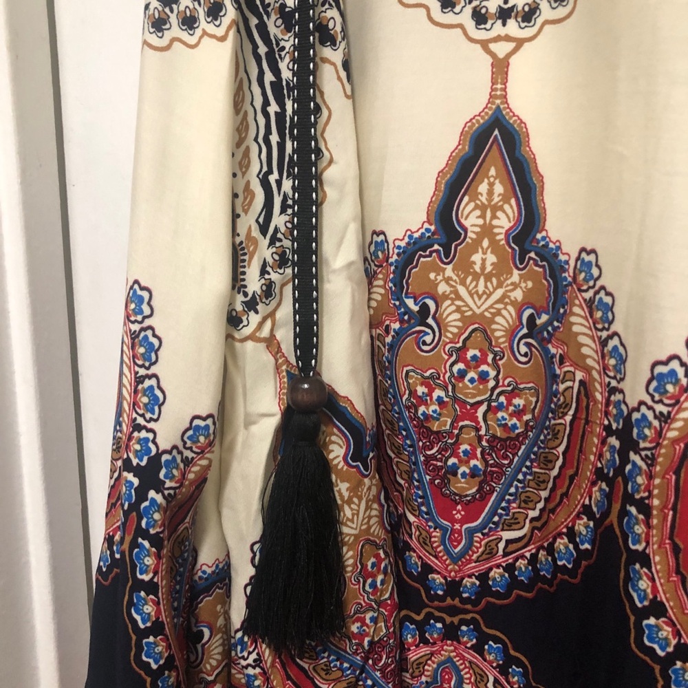 Women's Wide-Leg Printed Palazzo Pants - Black & WhiteXS - Picture 3 of 11